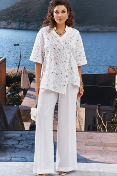 Блуза, брюки Vittoria Queen 29233 молочный - фото 1