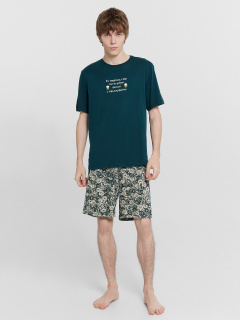 Футболка, шорты Mark Formelle 591044/24-4224ПП-5 изумрудный_бутылки_на_изумрудном_3_сл_на_пол - фото 2