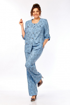 Брюки, жакет Tensi 412 голубой - фото 1