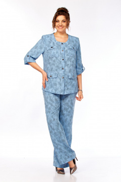 Брюки, жакет Tensi 412 голубой - фото 3