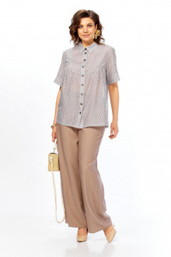Блуза, брюки Matini 1.1319 бежевый_семечки - фото 4