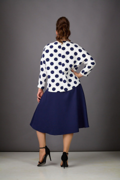 Платье Rosheli 1182/1 молочный/темно-синий - фото 3