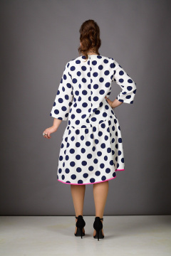 Платье Rosheli 1183/1 молочный/темно-синий - фото 3