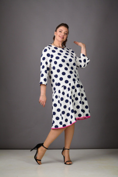 Платье Rosheli 1183/1 молочный/темно-синий - фото 2