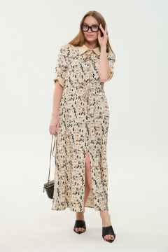 Платье NikVa 985-4 песочный_мультиколор - фото 5