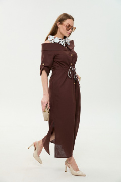 Платье NikVa 985-3 шоколад - фото 2