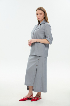 Жакет, юбка NikVa 972-7 серый - фото 5