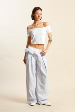 Брюки Rivoli 5264 бело-голубой - фото 3