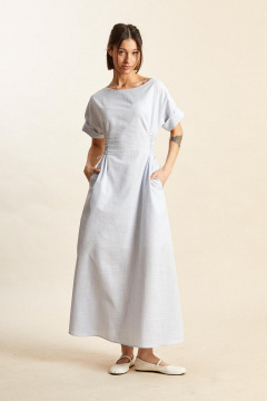 Платье Rivoli 7200 бело-голубой - фото 1