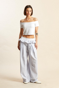 Блуза, брюки Rivoli 9040 бело-голубой - фото 5