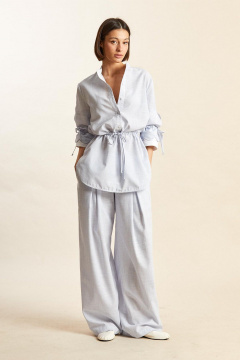 Блуза, брюки Rivoli 9040 бело-голубой - фото 1