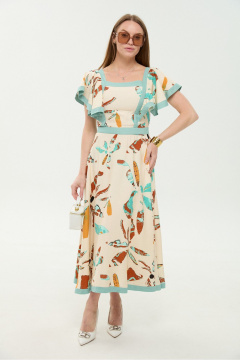 Платье NikVa 984-2 мята_и_бохо_мультиколор - фото 1