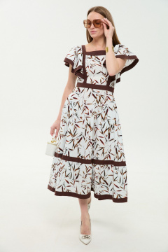 Платье NikVa 984-4 листья_мультиколор - фото 3