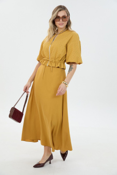 Бомбер, юбка LM К1340114 горчица - фото 3