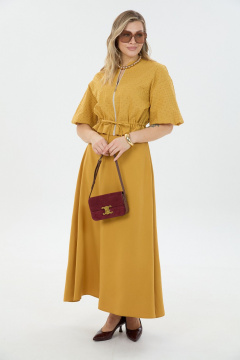 Бомбер, юбка LM К1340114 горчица - фото 1