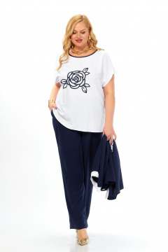 Брюки, кардиган, топ Grace for you 312 синий - фото 4