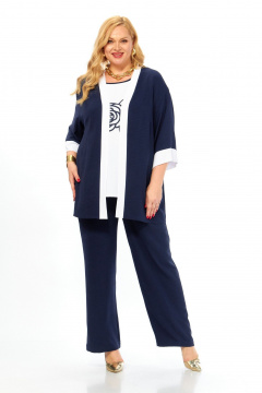 Брюки, кардиган, топ Grace for you 312 синий - фото 1