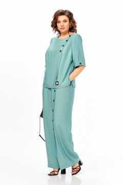 Блуза, брюки Ольга Стиль С-1022 ментол - фото 1