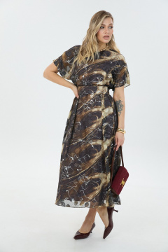 Платье LM М76 коричневый - фото 5