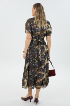 Платье LM М76 коричневый - фото 4