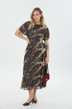 Платье LM М76 коричневый - фото 3