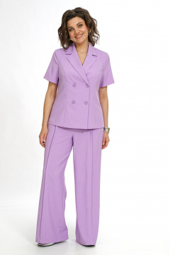 Брюки, жакет Alani Collection 2561 лаванда - фото 4