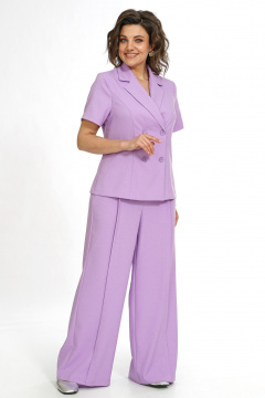 Брюки, жакет Alani Collection 2561 лаванда - фото 2