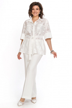 Блуза, брюки Alani Collection 2528 молоко - фото 2