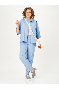 Брюки, жакет Vilena 1158 голубой - фото 2
