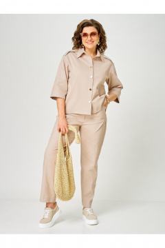 Брюки, жакет Vilena 1158 песок - фото 4