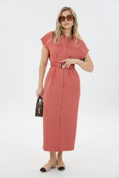 Платье LM М186 коралл - фото 3