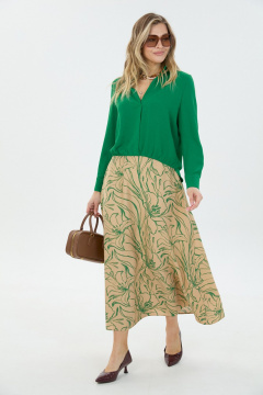Блуза, юбка LM К1870114 зеленый - фото 2