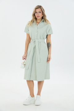 Платье LM 3095 мятная_клетка - фото 1