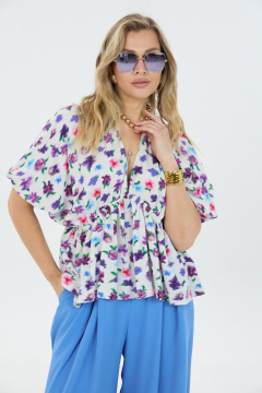 Блуза, брюки LM К8187 цветная_лазурь - фото 5