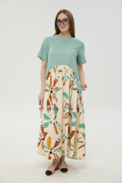 Платье NikVa 1051-1 мята_бохо_мультиколор - фото 4