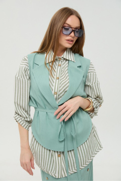Рубашка NikVa 953-5 мятные_полосы - фото 3
