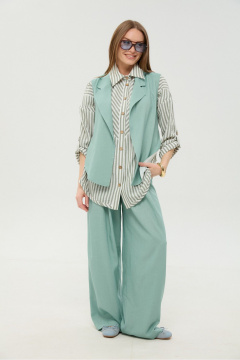 Рубашка NikVa 953-5 мятные_полосы - фото 2