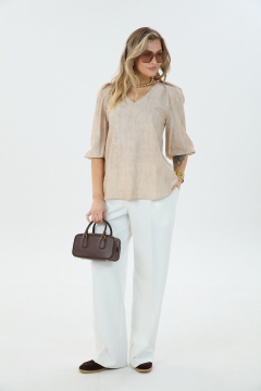 Блуза LM М192 бежевая - фото 4