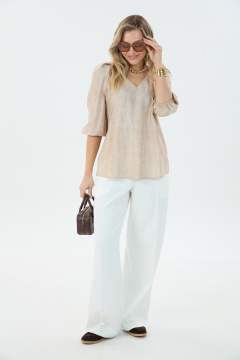 Блуза LM М192 бежевая - фото 3