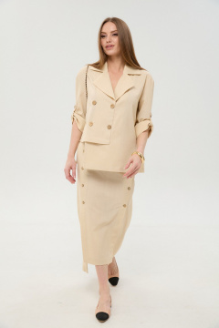 Жакет, юбка NikVa 972-10 песок - фото 5