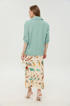 Жакет, юбка NikVa 972-8 мята_бохо_мультиколор - фото 2