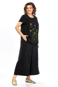 Блуза, брюки Alani Collection 2557 черный - фото 2