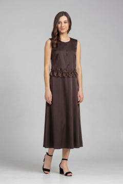 Блуза, юбка Соджи 700 шоколадный - фото 1