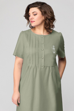 Платье Мишель стиль 1115-2 оливковый - фото 5