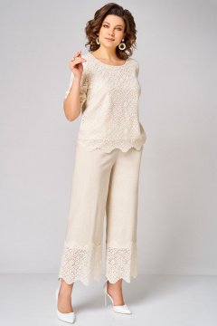 Блуза, брюки Мишель стиль 1362 бежевый - фото 4