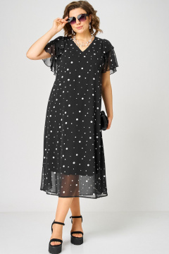 Платье EVA GRANT 7116А черный_горох - фото 1