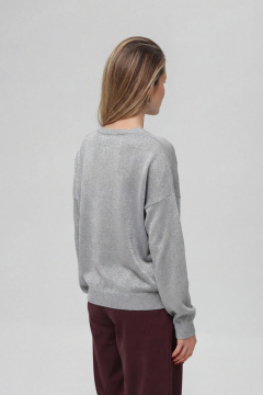 Джемпер Romgil РВ0344-ХМ5 серый_шелк,серебро - фото 2