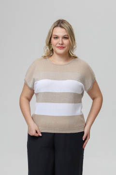 Джемпер Romgil РВ0516-ХМ4 бежевый_лайт,белый,серебро - фото 1