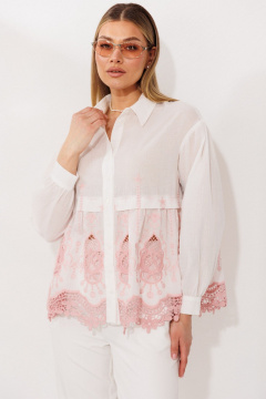 Блуза Мода Юрс 26-2979 молочный_розовый - фото 1