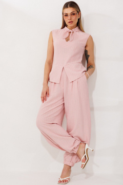 Брюки, жилет Мода Юрс 26-2978 пудра - фото 1